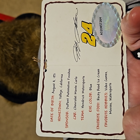 Boyd's Bears Nascar "Jeff Gordon" - Picture 7 of 10